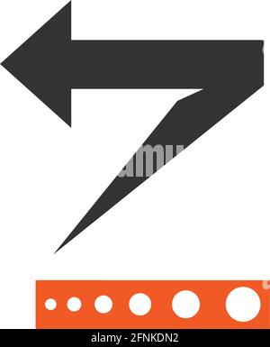 Letter Z logo with arrow icon design vector template Stock Vector