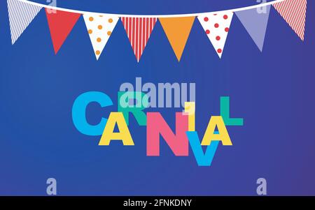Carnival flags Vector illustration in flat design Stock Vector