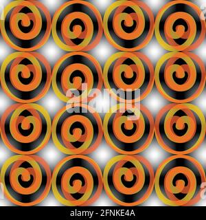 Abstract background with contrasting objects in black, orange and yellow Stock Vector