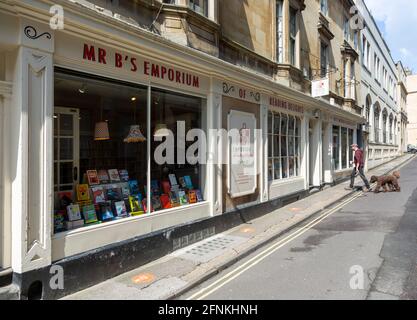 Mr B's Emporium Bookshop independent book shop, John Street, Bath, Somerset, England, UK Stock Photo