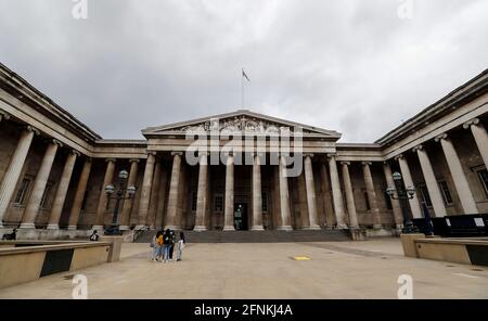 London, UK. 17th May, 2021. Photo taken on May 17, 2021 shows a general view of the British Museum in London, Britain. The British Museum reopened to the public on Monday. Credit: Han Yan/Xinhua/Alamy Live News Stock Photo