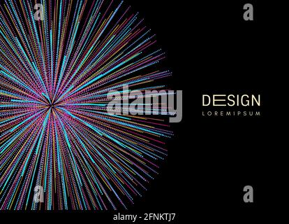 Abstract science or technology background. Array with dynamic particles. Vector illustration. Stock Vector