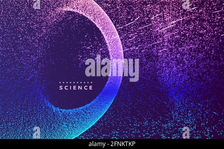 Space vortex. Black hole made from flying particles. Abstract background. 3d vector illustration. Stock Vector