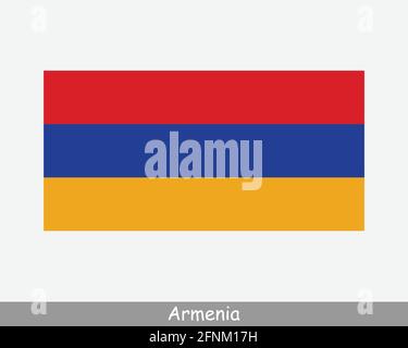 National Flag of Armenia. Armenian Country Flag. Republic of Armenia Detailed Banner. EPS Vector Illustration Cut File Stock Vector