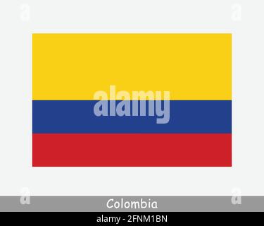 National Flag of Colombia. Colombian Country Flag. Republic of Colombia Detailed Banner. EPS Vector Illustration Cut File Stock Vector