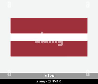 National Flag of Latvia. Latvian Country Flag. Republic of Latvia Detailed Banner. EPS Vector Illustration Cut File Stock Vector