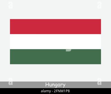 National Flag of Hungary. Hungarian Country Flag Detailed Banner. EPS Vector Illustration Cut File Stock Vector
