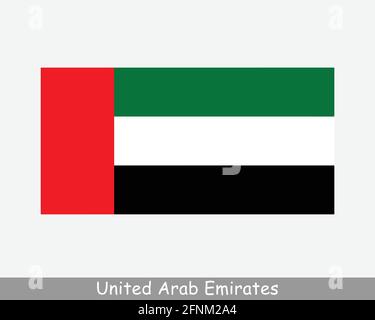 National Flag of United Arab Emirates. UAE Country Flag. Emirati Detailed Banner. EPS Vector Illustration Cut File Stock Vector