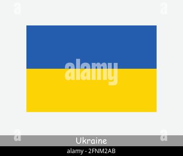 National Flag of Ukraine. Ukrainian Country Flag Detailed Banner. EPS Vector Illustration Cut File Stock Vector