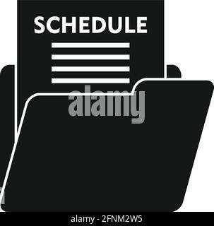 Syllabus schedule icon, simple style Stock Vector