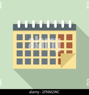 Syllabus calendar icon, flat style Stock Vector