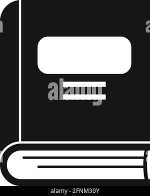 Syllabus book icon, simple style Stock Vector