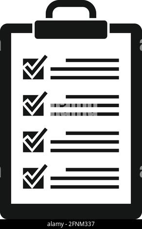 Syllabus to do list icon, simple style Stock Vector