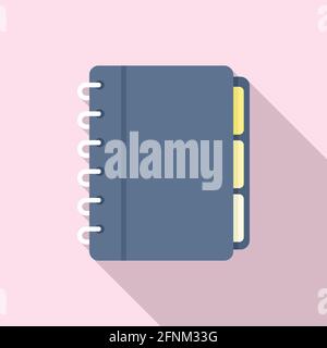 Syllabus planner icon, flat style Stock Vector