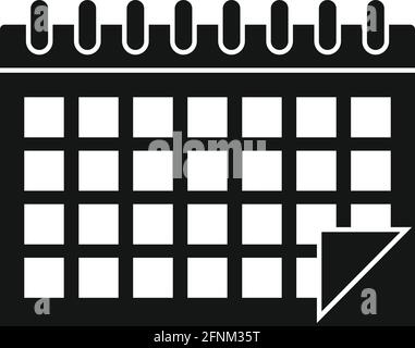 Syllabus calendar icon, simple style Stock Vector