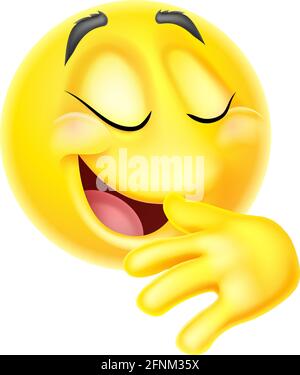 Proud Pleased Emoticon Emoji Face Cartoon Icon Stock Vector