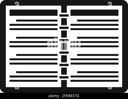 Syllabus plan icon, simple style Stock Vector