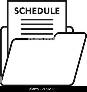 Syllabus schedule icon, outline style Stock Vector