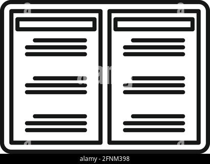 Syllabus plan icon, outline style Stock Vector