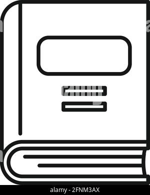 Syllabus book icon, outline style Stock Vector