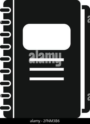 Syllabus daily notebook icon, simple style Stock Vector