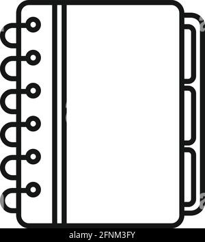 Syllabus planner icon, outline style Stock Vector