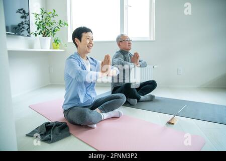 Life of Elderly Person Stock Photo