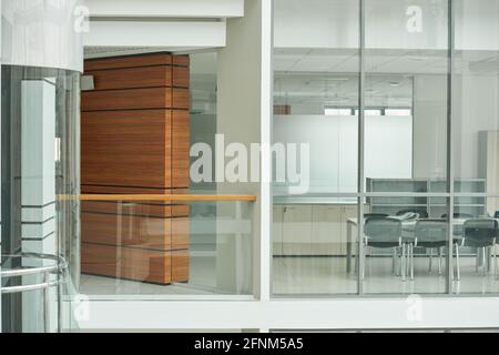 Image of modern office building with glass walls Stock Photo