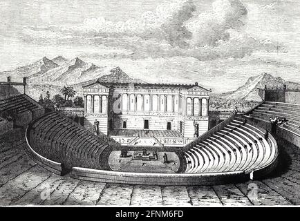theatre / theater, ancient world, building, theatre of Pompey, R…