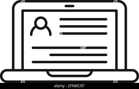 Online allowance icon, outline style Stock Vector