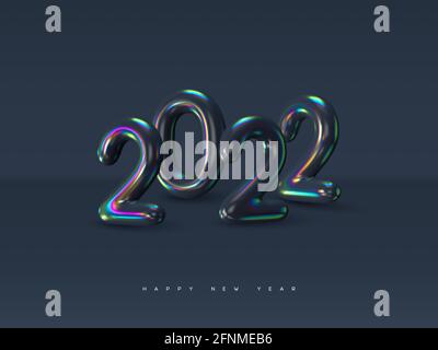 2022 New Year sign. Stock Vector