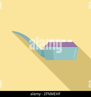 Molecular cuisine spoon icon, flat style Stock Vector