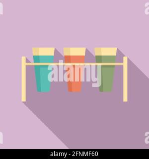 Molecular cuisine icon, flat style Stock Vector