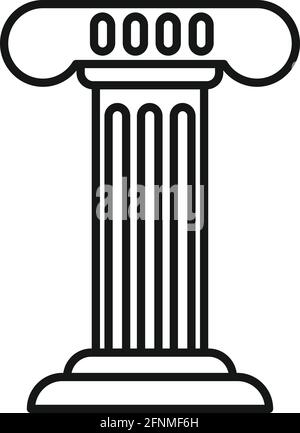 Greek sightseeing icon, outline style Stock Vector