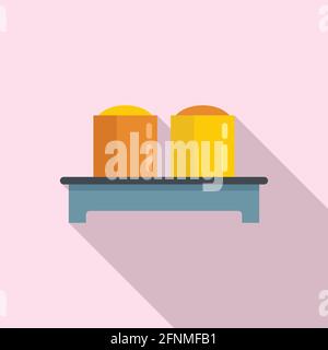 Molecular cuisine exclusive icon, flat style Stock Vector