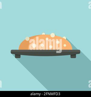 Molecular cuisine course icon, flat style Stock Vector