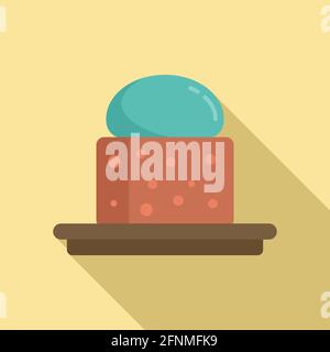 Molecular cuisine cooking icon, flat style Stock Vector