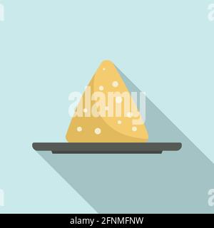 Molecular cuisine pile icon, flat style Stock Vector
