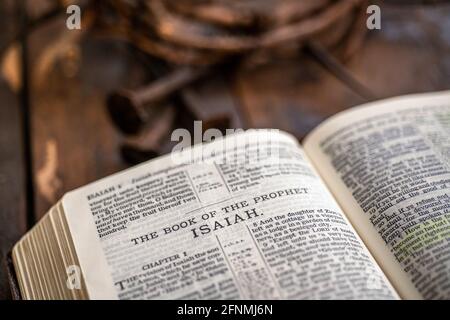 Crown of thorns and nails Stock Photo