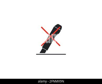 Do not cut, knife warning icon Stock Vector