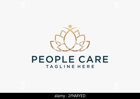 Social Humanity People Logo. Flat Vector Logo Design Template. Stock Vector