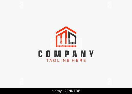 Abstract Initial Letter MD Logo. Usable for Business, Technology and Branding Logos. Flat Vector Logo Design Template. Stock Vector