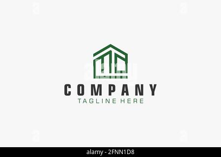 Abstract Initial Letter MD Logo. Usable for Business, Technology and Branding Logos. Flat Vector Logo Design Template. Stock Vector