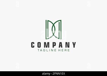 Abstract Initial Letter D or DM Logo. Usable for Business, Technology and Branding Logos. Flat Vector Logo Design Template. Stock Vector