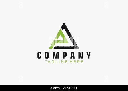 Abstract Initial Letter P or PA Logo. Usable for Business, Technology and Branding Logos. Flat Vector Logo Design Template. Stock Vector