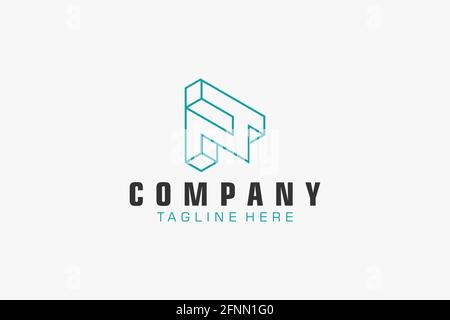 Abstract Initial Letter NT Logo. Usable for Business, Technology and Branding Logos. Flat Vector Logo Design Template. Stock Vector