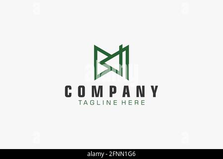 Abstract Initial Letter D or DM Logo. Usable for Business, Technology and Branding Logos. Flat Vector Logo Design Template. Stock Vector