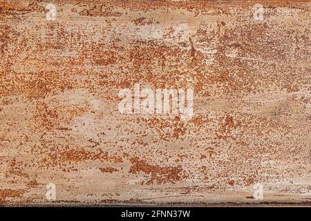 Rusty shabby metal background with old scratches on gray paint Stock Photo