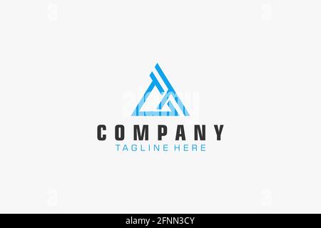 Abstract Initial Letter DT Logo. Usable for Business, Technology and Branding Logos. Flat Vector Logo Design Template. Stock Vector