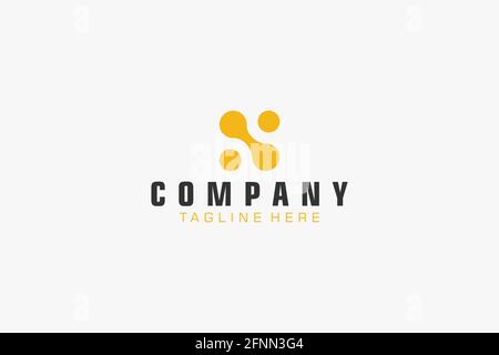 Abstract Initial Letter N Logo. Usable for Business, Technology and Branding Logos. Flat Vector Logo Design Template. Stock Vector